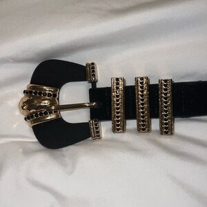 Black velvet belt